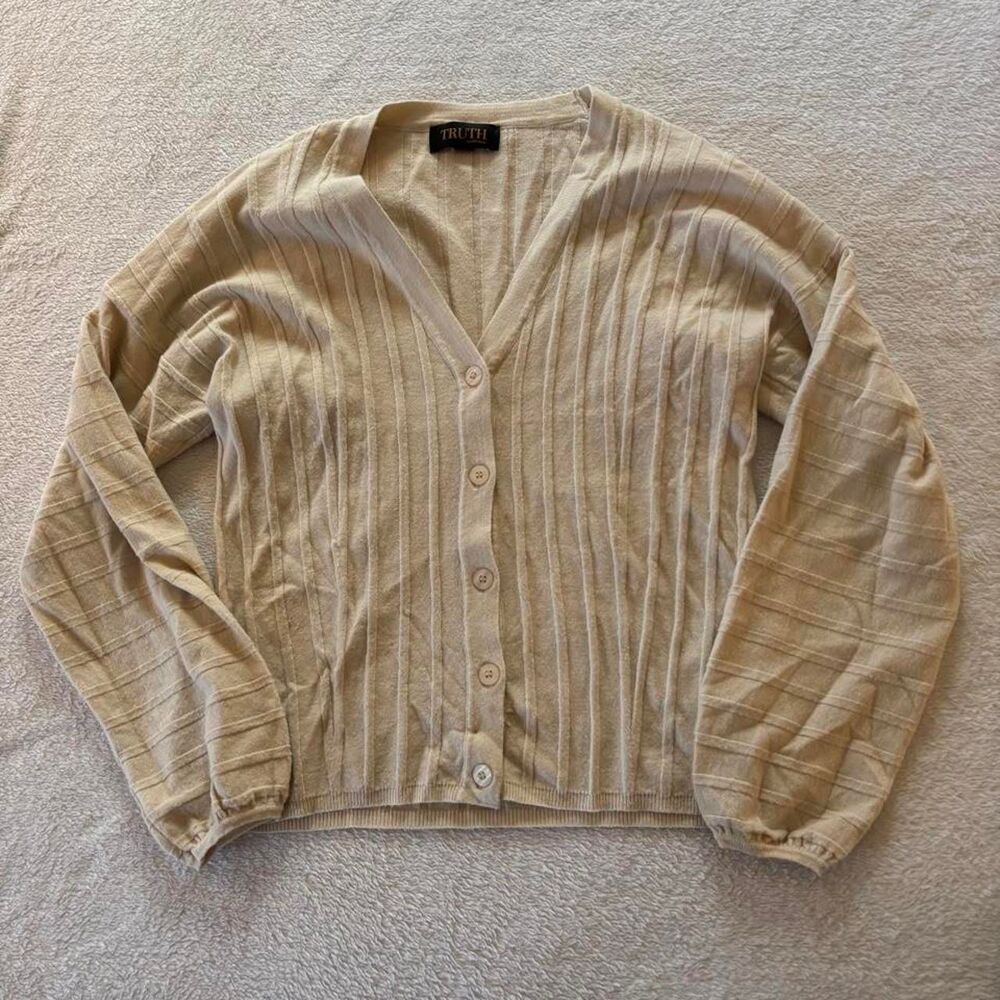 Banana Republic Women's Cream Button Up Cardigan Cozy Size S/P Cottagecore